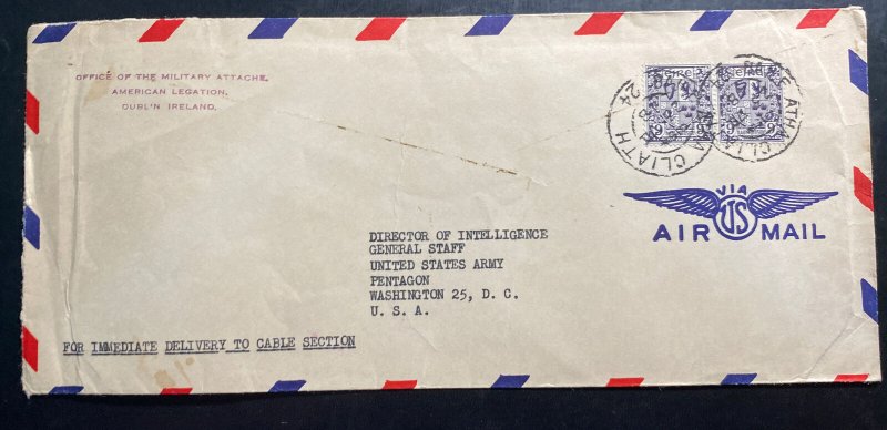 1948 Dublin Ireland American Legation Diplomatic Cover To Washington DC USA