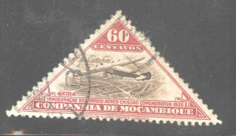 Mozambique  Company Scott 173 Airplane triangular stamp