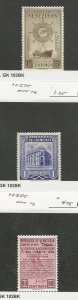 Venezuela, Postage Stamp, #C556 Hinged, C575, C585 Mint NH, 1952-54