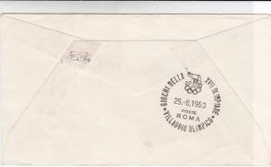 viscount 814 munich  rome 1960 olympics  air mail fight stamps cover ref 19761