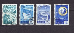 RUSSIA - 1959 INTERNATIONAL GEOPHYSICAL YEAR - SCOTT 2232 TO 2235 - USED