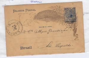 Brazil 1898 Illustrated Postal Stationery Card Postal History J4177