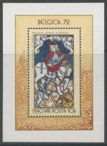 HUNGARY Sc#2147 1972 Belgica 72 Art Souvenir Sheet Complete OG Mint NH