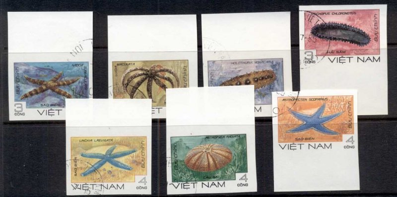 Vietnam 1985 Marine Life, Sea Stars & Cucumbers IMPERF CTO