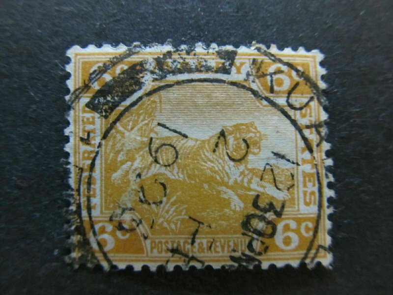 A4P60F186 Malaysia ederated States 1922-34 Wmk Mult Script CA 6c used