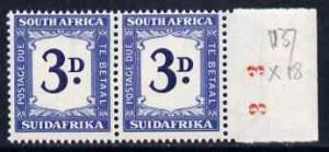 South Africa 1948-49 Postage Due 3d unmounted mint, SG D37