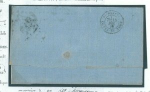 GB SCOTLAND SG.141 Cover Fancy LEITH *COAL* Shipping Letterhead 1876 France 91.6 