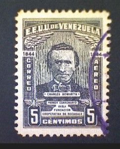 Venezuela, Scott #C199, used (o), 1944, Charles Howarth, 5cts, black