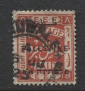 Palestine -Scott 55 - Overprinted at London - 1922- VFU - Single 8m Stamp