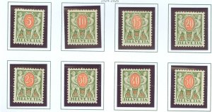 Switzerland #J48-J55  Single (Complete Set)