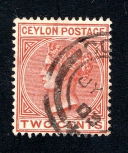 Ceylon #85,  F/VF, Used, CV $3.50 ....  1290066