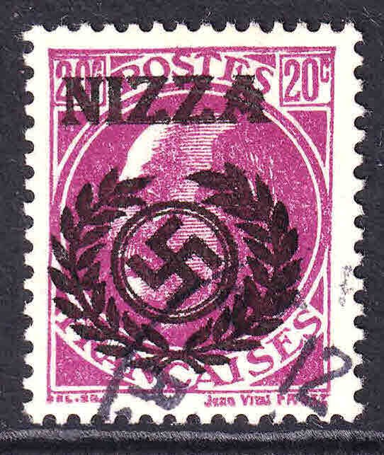 FRANCE 427 NIZZA OVERPRINT USED VF SOUND