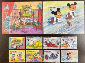 Redondo 2 Disney Andersen’s Fairytales s/s plus 8 single stamps