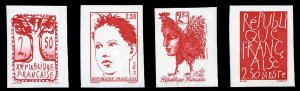 France, 1950-Present #2307-2310 (YT 2772-2775) Cat€110 (for singles), 1992 ...