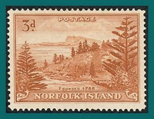 Norfolk Island 1947 Ball Bay, 3d MNG #6,SG6