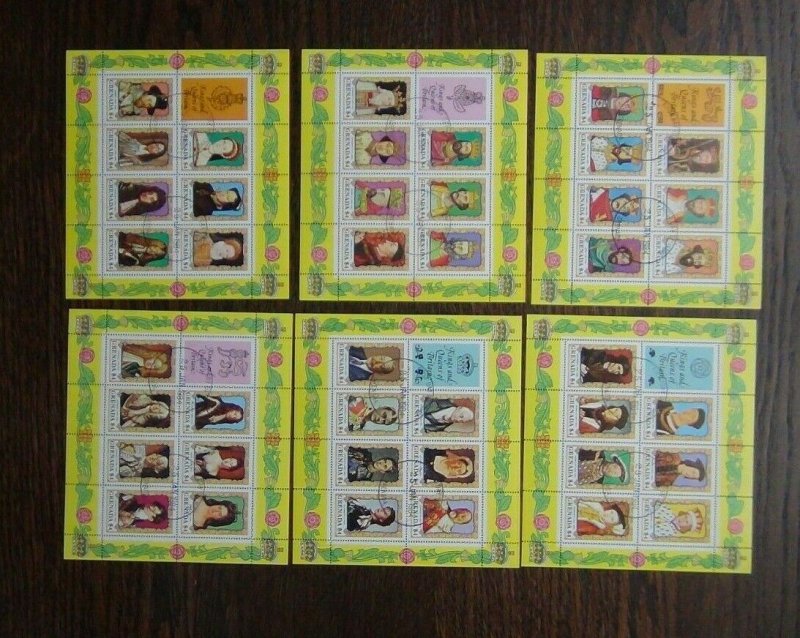  Grenada 1984 English Monarch set in 6 Miniature Sheet Used