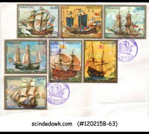 PARAGUAY - 1972 SAILING SHIPS - 7V - FDC - STUNNING!!!