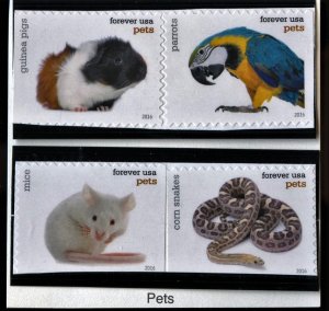 SCOTT 5114-17 PETS -  BLOCK OF 4 MNH & 1 DUMPSTER STAMP  MNH