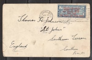 Newfoundland #C12 VF Used On Cover To St Johns