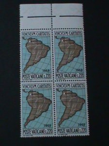 ​VATICAN CITY-1968-SC#-461-3 JOHN PAUL VI-VISITING TO COLUMBIA-MNH BLOCK SET VF-