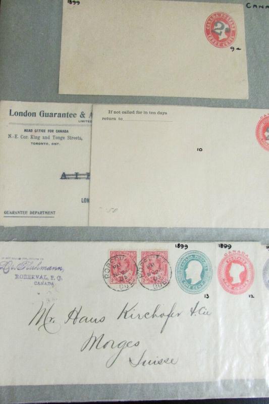 Canada 50 Pcs Early Postal Stationary 1860-1890's w/covers