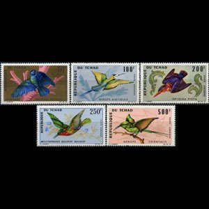 CHAD 1966 - Scott# C27-31 Birds Set of 5 no gum