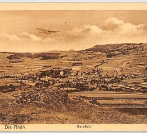 GERMANY Aviation Postcard GLIDER Gersfeld c1927 Rhön Wasserkuppe {ex Slater}PG10