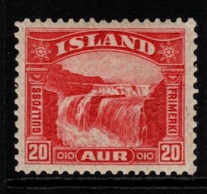 ICELAND SG196 1931 20a GULLFOSS FALLS MTD MINT