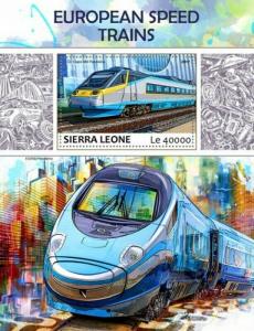 Sierra Leone - 2017 European Speed Trains - Souvenir Sheet - SRL17704b