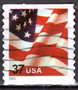 USA; 2003: Sc. # 3633A:  Used Perf. 8 1/2 Coil Single Stamp