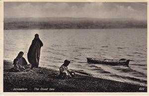 Palestine 1933 3m Dome of the Rock B&W View Card Dead Sea. Nice Tul Karm Cancel.