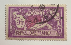 France 1925 Scott 128 used - 3fr,  Allegorical Subjects Type Merson