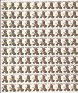 US Stamp 1977 Washington at Valley Forge at Christmas 100 Stamp Sheet #1729