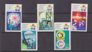 GERMANY - 1973 WORLD FESTIVAL OF YOUTH AND STUDENTS, BERLIN - 5V MINT NH