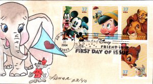 #3865-68 Art of Disney - Friendship Fisher FDC