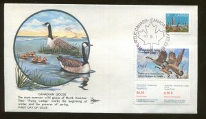 1987 Canada Goose Wildlife Conservation Duck Stamp #CN3 FDC Gill Craft