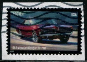 5718 US (60c) Pony Cars - Mercury Cougar XR-7 SA, used on paper