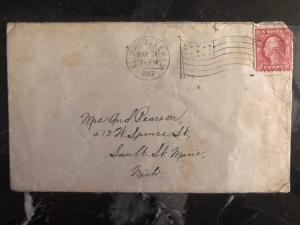 1917 El paso TX Cover to MI Mexico Revolution Camp Baker 2nd Regiment Engineers
