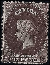 CEYLON   # 20b USED BISTER BROWN (1)
