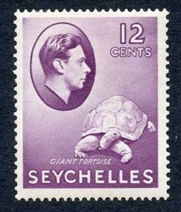 Seychelles SG139 12c Reddish Violet M/M Cat 50 Pounds