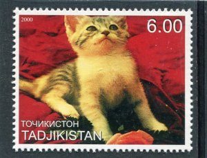 Tajikistan 2000 DOMESTIC CAT 1 value Perforated Mint (NH)