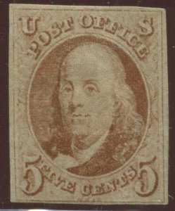1b Franklin Orange Brown Mint Stamp with PF Cert BZ1531