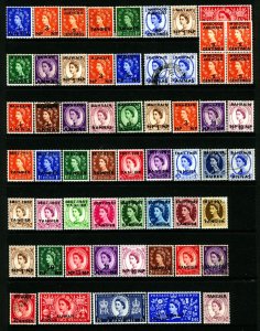 Great Britain Offices 1952-1965 Queen Elizabeth II Wilding Overprint Issues