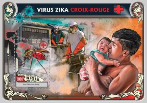 Medical Red Cross Stamps Niger 2016 MNH Zika Virus 1v S/S