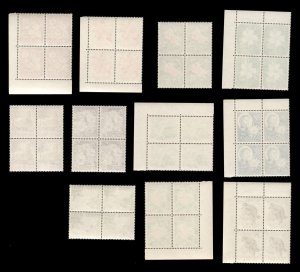 NORFOLK ISLAND 1960 Sc 29-35, 37-40 MNH Flowers BL4 Blocks of Stamps CV$96