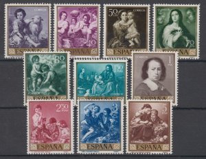 Spain 1960 Full Set Murillo paintings Sc#921-930 MNH Luxe