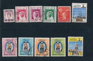 D395639 Qatar Nice selection of VFU Used stamps