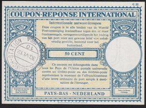 NETHERLANDS 1964 50c International Reply Coupon -................... ......B1927