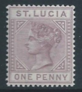 St. Lucia #29a MH 1p Queen Victoria - Die A