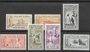 Doyle's_Stamps: VLH 1952 Falklands Islands King George VI Stamp Set